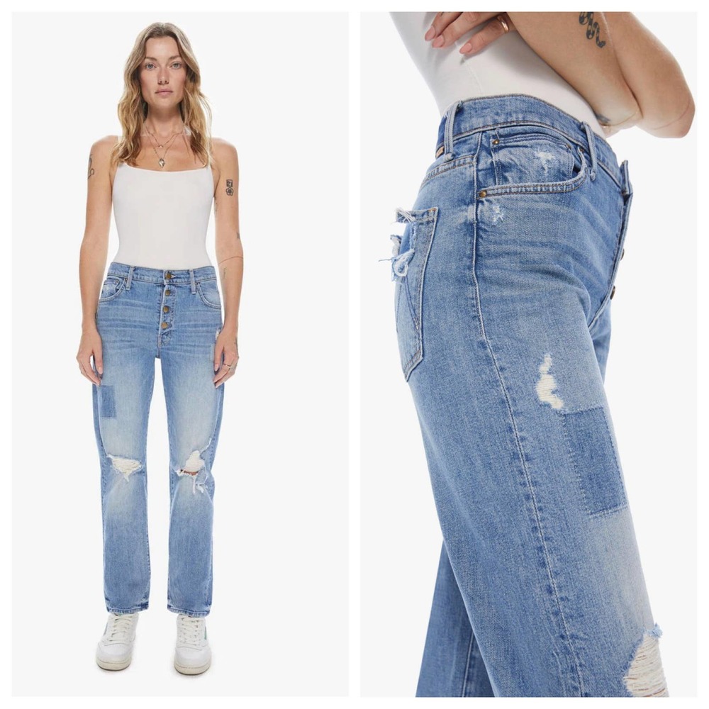 MOTHER The Snapped Ditcher Flood Jeans in We Are Castaways